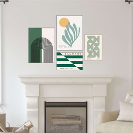 Wallity Mdf - 00132 Conjunto de 4 Pinturas Decorativas de MDF Multicolor